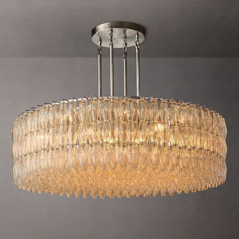 Chiara Clear Glass Round Chandelier 62"