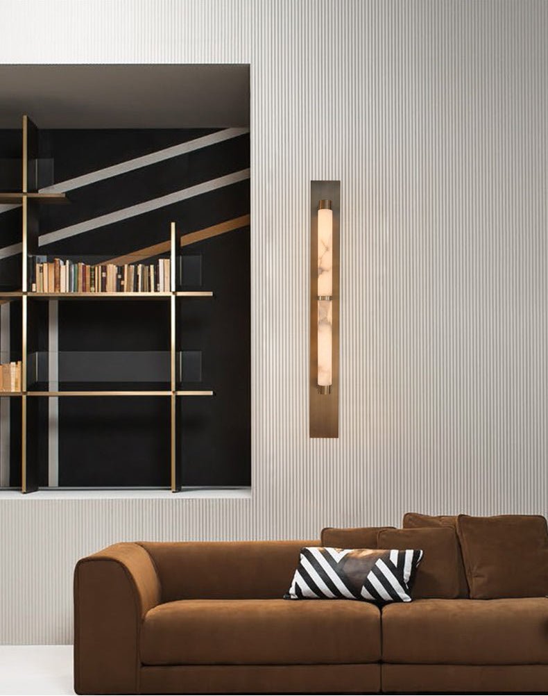 Columnar Alabaster Sconce