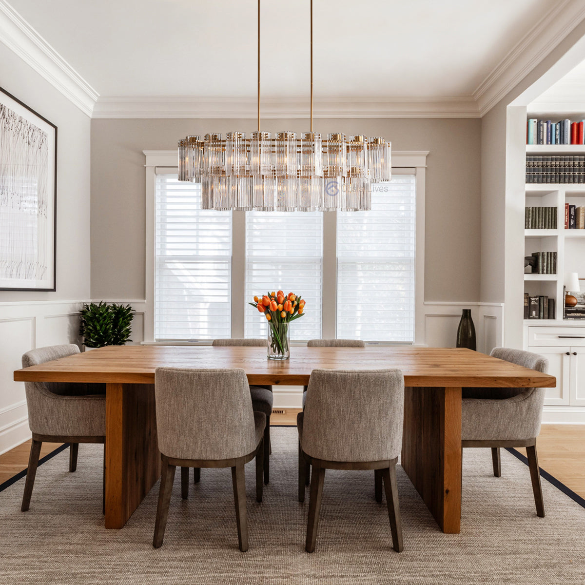 Delsa Oval Chandelier 51" 63" 72"