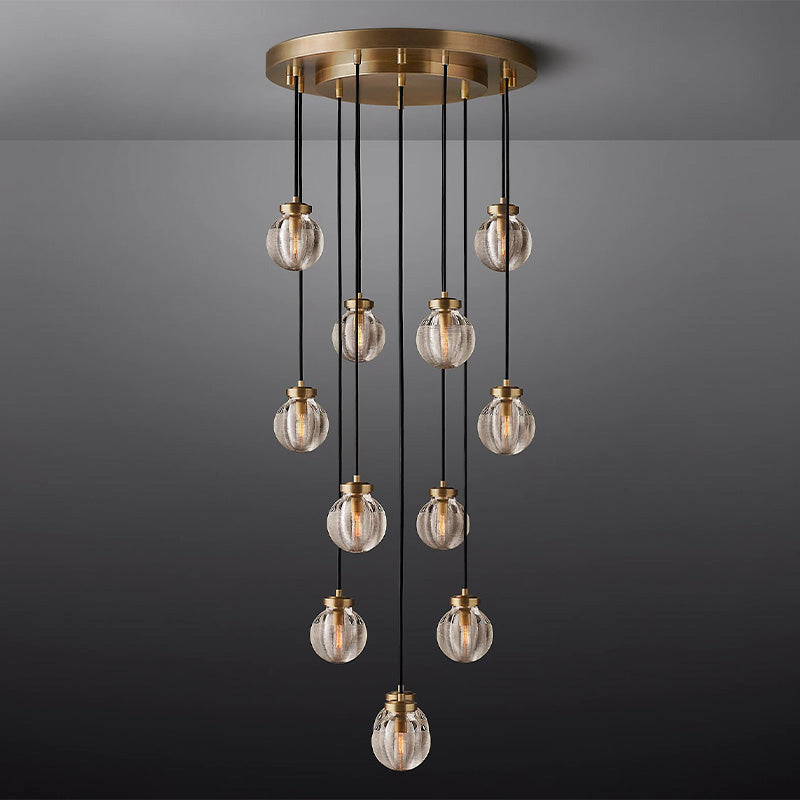 Pearl Ball Round Chandelier 22"