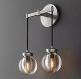 Pearl Glass Ball Double-Head Wall Sconce