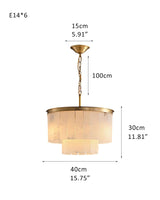18-light Alabaster Round Multi Tier Brass Large Chandelier for living room,foyer