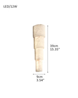 Scandinavian Designer Wall Washer Sconces | White Alabaster Shade flush mounted in bedroom