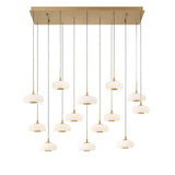 Lanterns Glass 14 Light Rectangular LED Chanderlier
