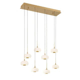 Lanterns Glass 8 Light Rectangular LED Chanderlier