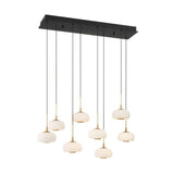 Lanterns Glass 8 Light Rectangular LED Chanderlier