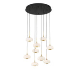 Lanterns Glass 9 Light Round LED Chanderlier