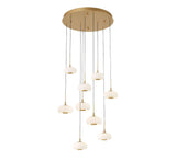 Lanterns Glass 9 Light Round LED Chanderlier