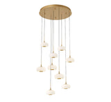 Lanterns Glass 9 Light Round LED Chandelier