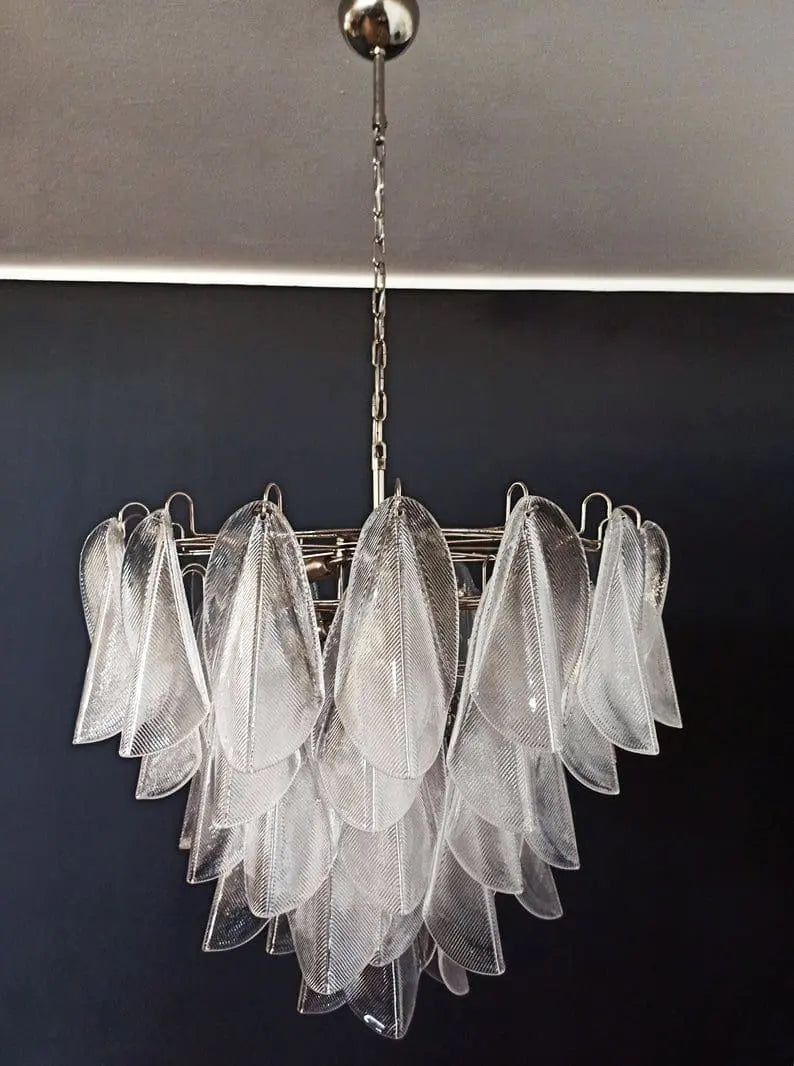 Murano Chandelier – 23 Rondini – Granigliar – Transparent