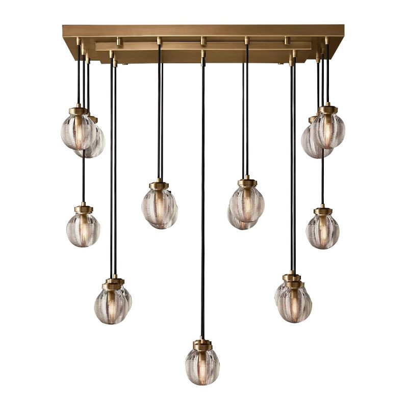 Pearl Ball Linear Chandelier 36"