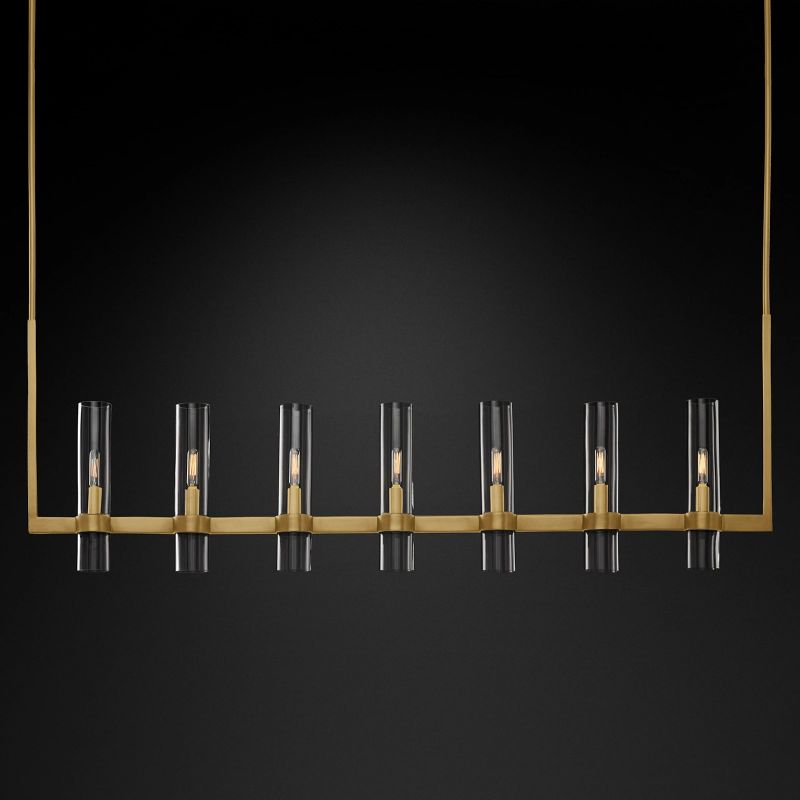Ravel Modern Fashion Glass Linear Chandelier 48'' (Customized)