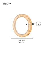 Round Circle Alabaster Marble Wall Light Fixture Mirror Sconce 30"40"