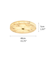 White Spanish Round Alabaster Flush Mount Ceiling Light for bedroom