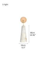 Alabaster & Brass/Black Wall Light Fixture – Modern Minimalist Glow Lighting