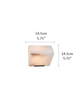 1-light Cone Nature Marble Stone Wall Sconces Brushed Bronze 6"in