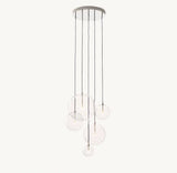 Glass Globe Mobile Cluster Chandelier 28"