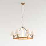 Chambers Leather Round Chandelier (36")