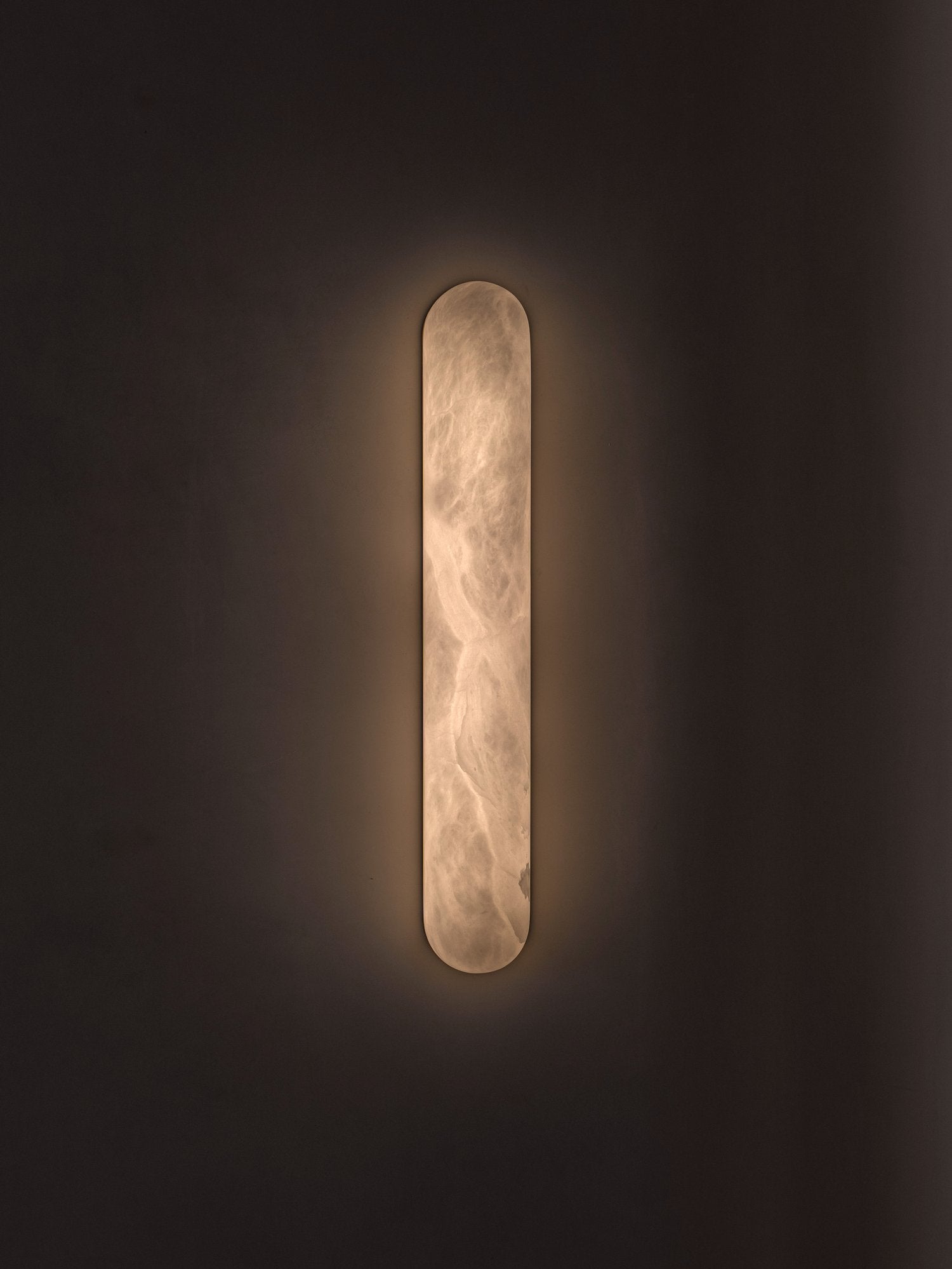 Alabaster Tubular Wide Wall Light, 45cm