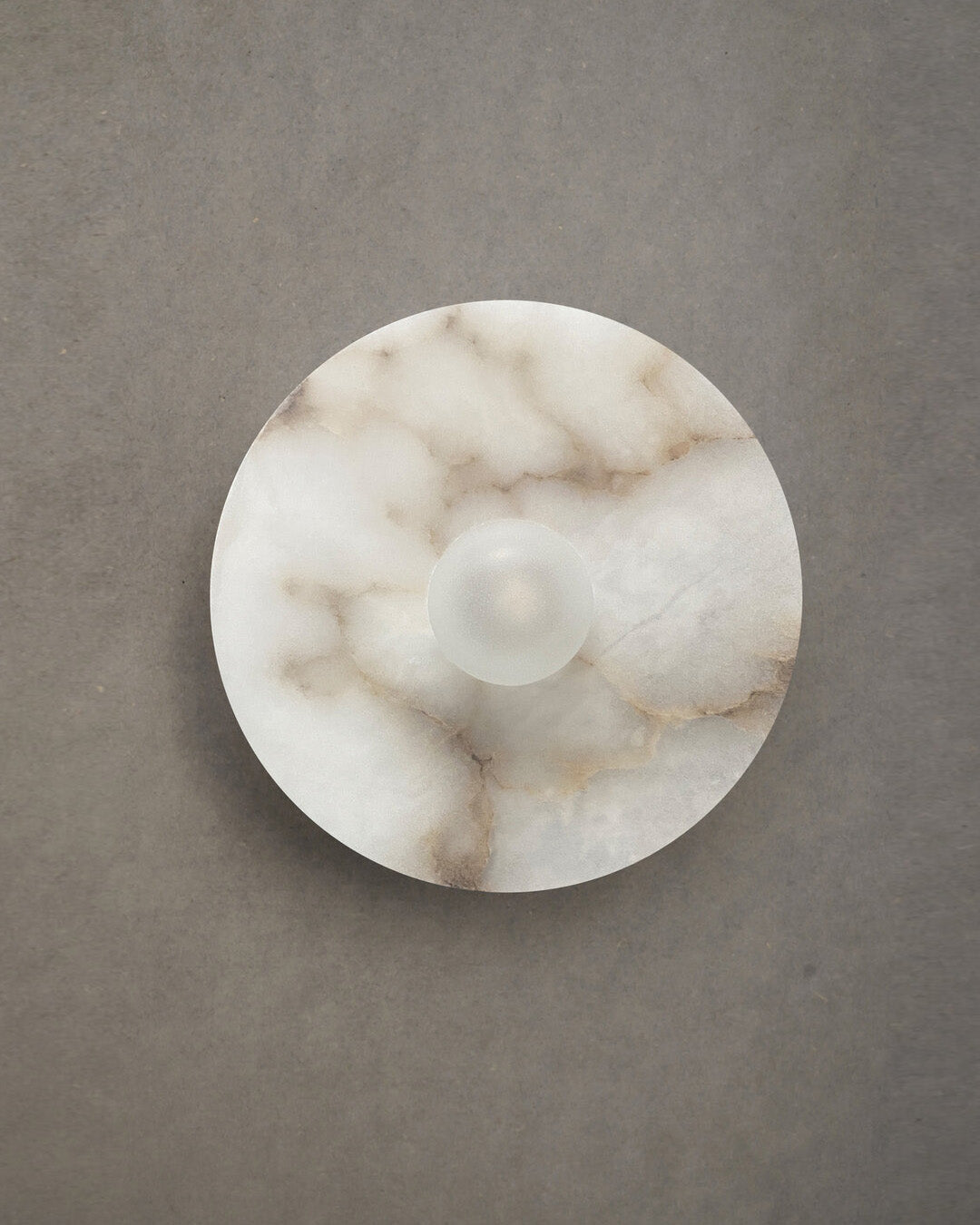 Alba Simple Alabaster Wall Light, 22cm