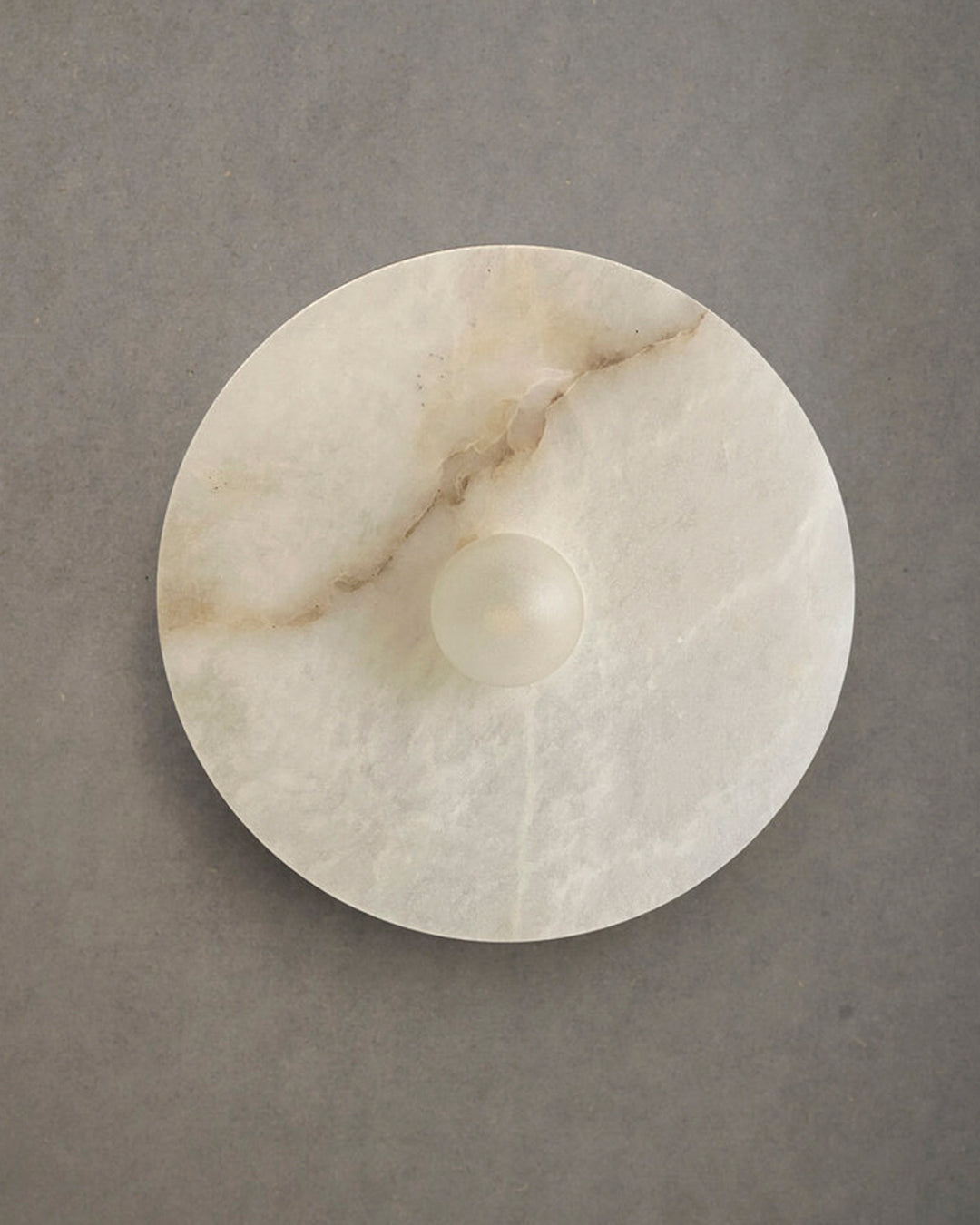 Alba Simple Alabaster Wall Light, 28cm