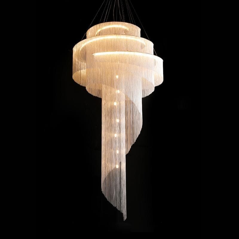 Pensy Luxury Aluminum Chain Tassel Ring Multilayer Chandelier