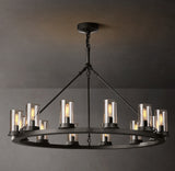 Onder Round Clear Glass Chandelier 36"