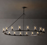 Onder Round Clear Glass Chandelier 60"