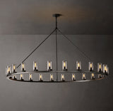 Onder Round Clear Glass Chandelier 72"