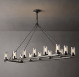 Onder Linear Clear Glass Chandelier 52"