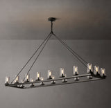 Onder Linear Clear Glass Chandelier 72"