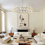 Arcachona Led Round Chandelier For Crystal Cup 36" 48" 60" 72"D