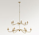 Lucca Iron Round 2-Tier Chandelier (48")