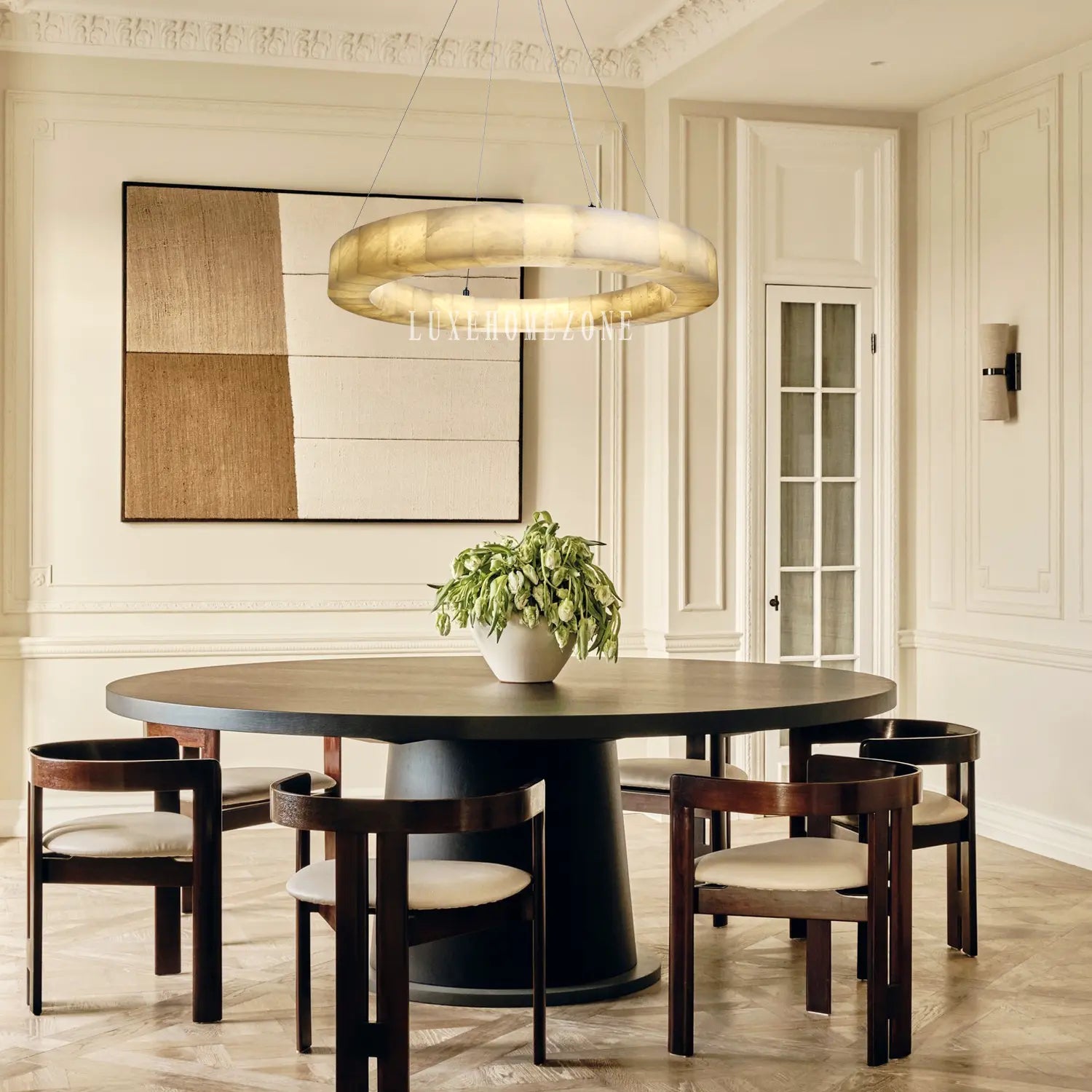 Alabaster chandelier - Fast Delivery- Chandelier1-Luxehomezone