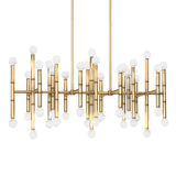 Metallic Bamboo Detail Chandelier