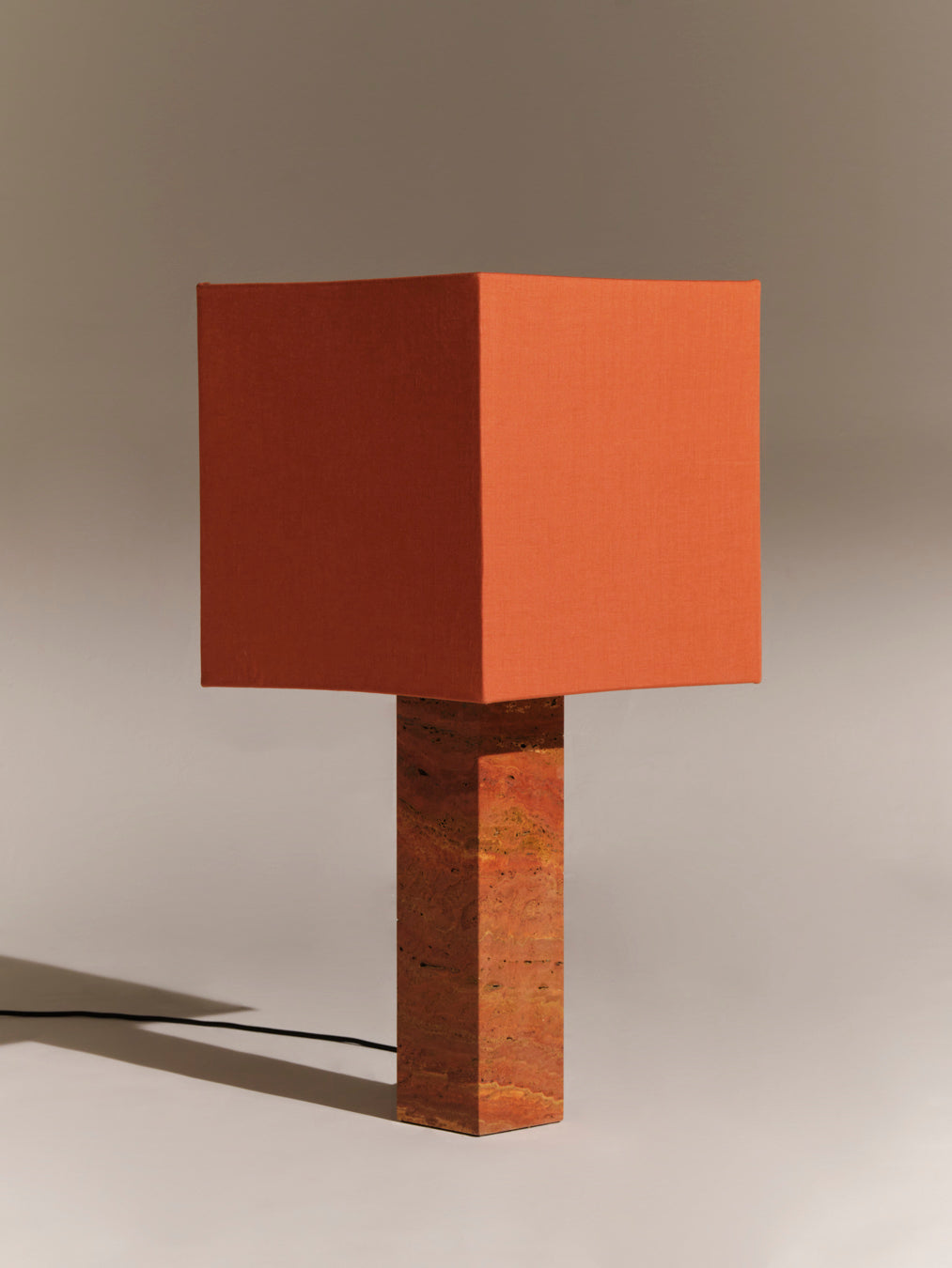 Roma I Travertine Table Lamp, Large