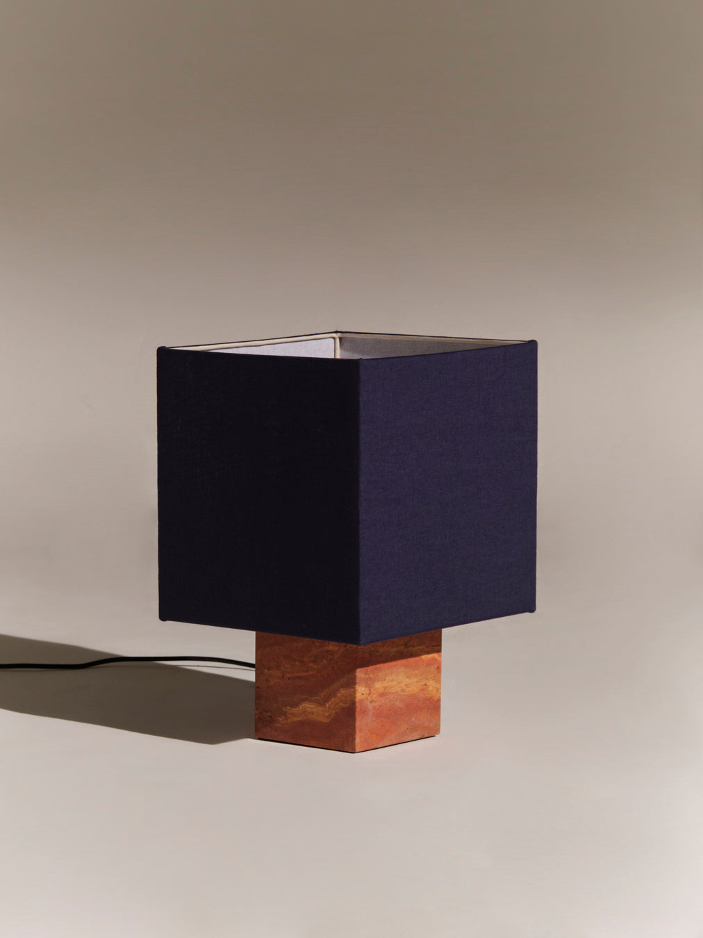Roma I Travertine Table Lamp, Small