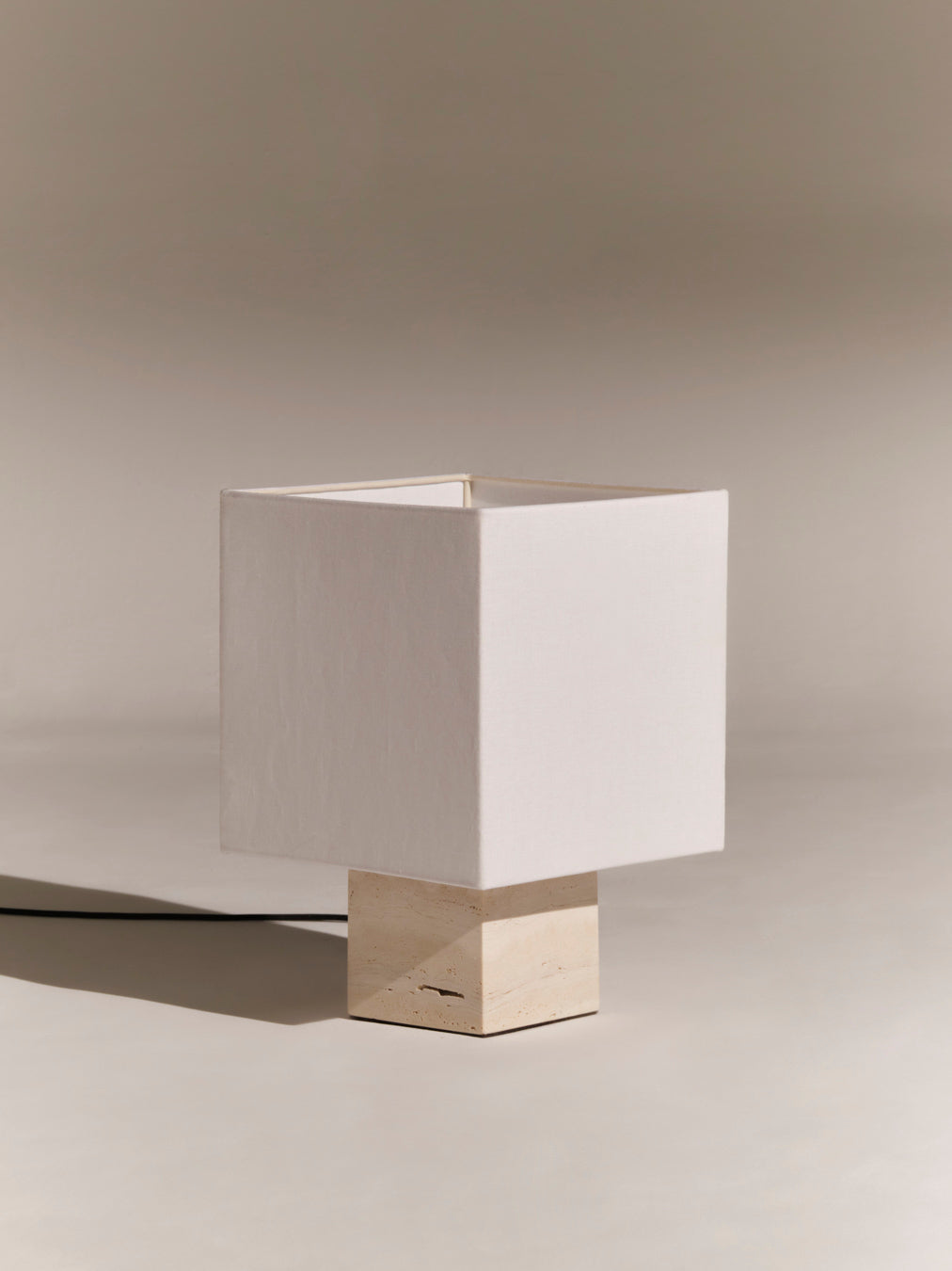 Roma I Travertine Table Lamp, Small