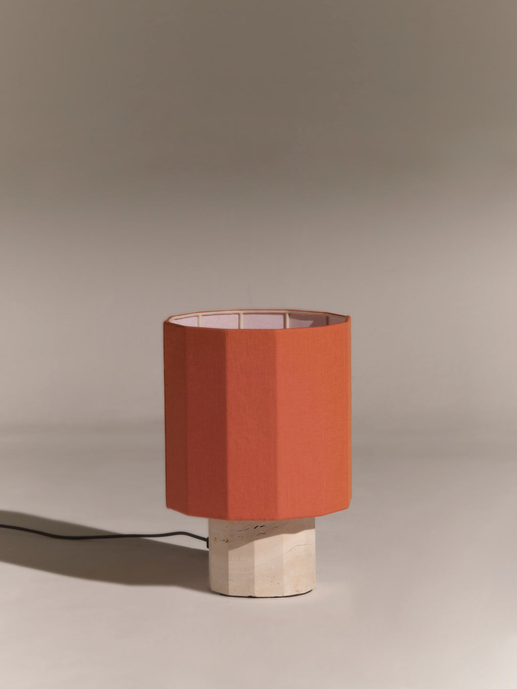 Roma II Travertine Table Lamp, Small