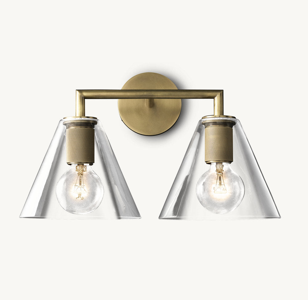 Utilitaire Funnel Shade Double Sconce