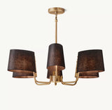 Martiau Round Linen Chandelier 36"