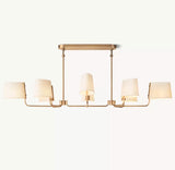 Martiau Linear Linen Chandelier 72"