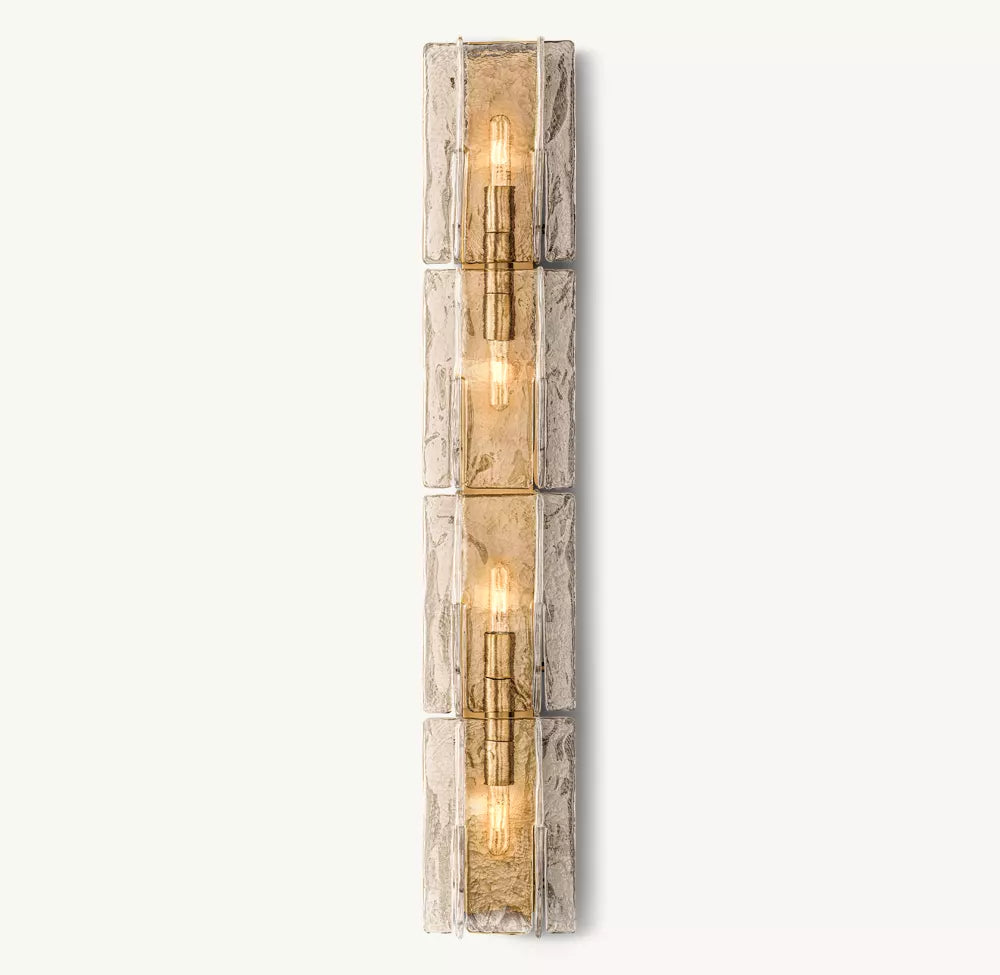 Lattice Smoke Glass Grand Sconce