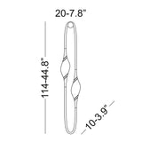 Pezzo 12 Wall Sconce with crystals