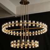 Arcachona Led Round Two-Tier Chandelier For Crystal Cup 60"